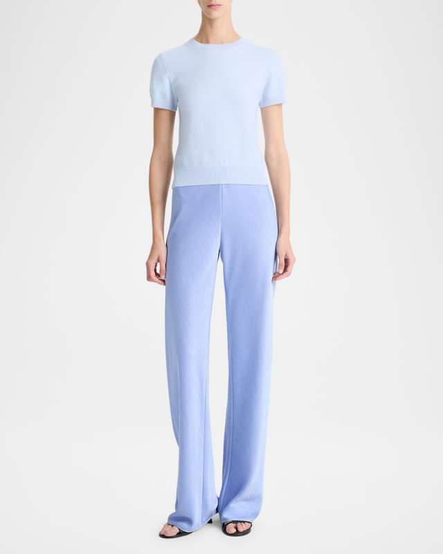 Short-Sleeve Cashmere-Blend T